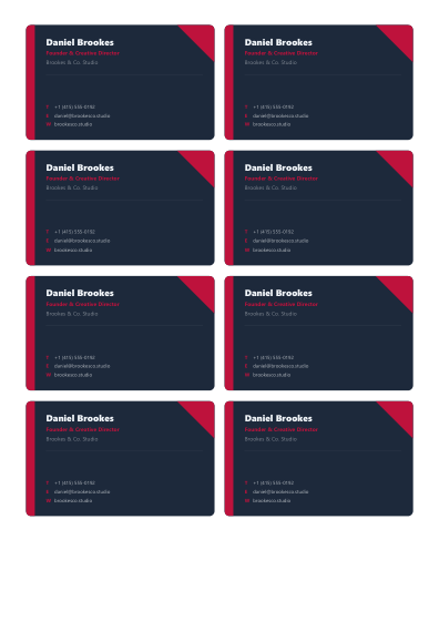 Business cards (dark)