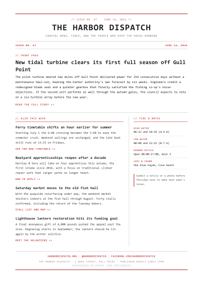 Newsletter (mono)